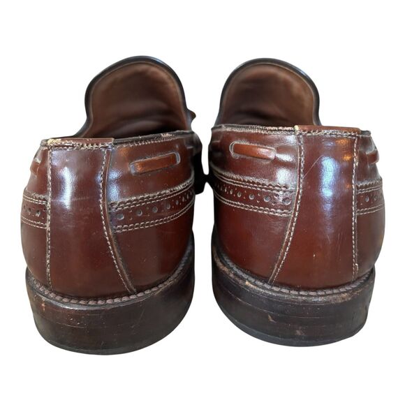 ALLEN EDMONDS Berwick 10.5 B Brown Leather Tassel Loafers Dress Shoes main image 7
